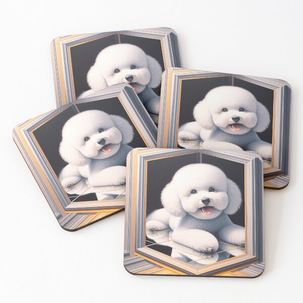 Aperçu de l'œuvre Trompe-l'oeil Wonders with Bichon Frise créée et vendue par PawspectCreate.
