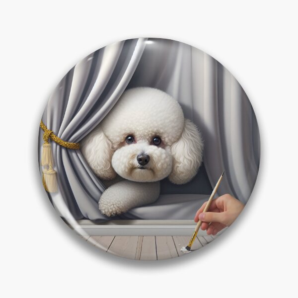 Aperçu de l'œuvre Delightful Bichon Frise Dog Drawing créée et vendue par PawspectCreate.