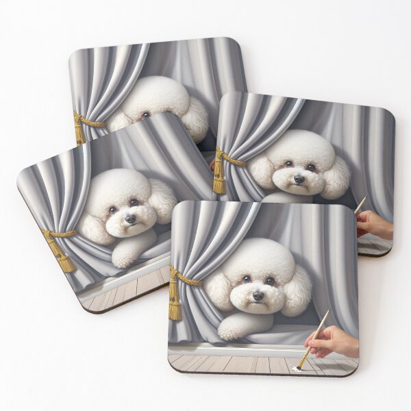 Aperçu de l'œuvre Delightful Bichon Frise Dog Drawing créée et vendue par PawspectCreate.