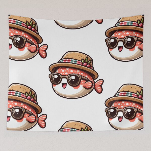 Item preview, Cool Fish in Hat designed and sold by ArtfulWeave.