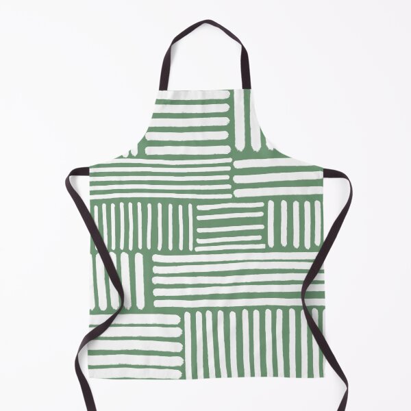 Item preview, Multi Hand Drawn Stripes, White on Green designed and sold by OneThreeSix.