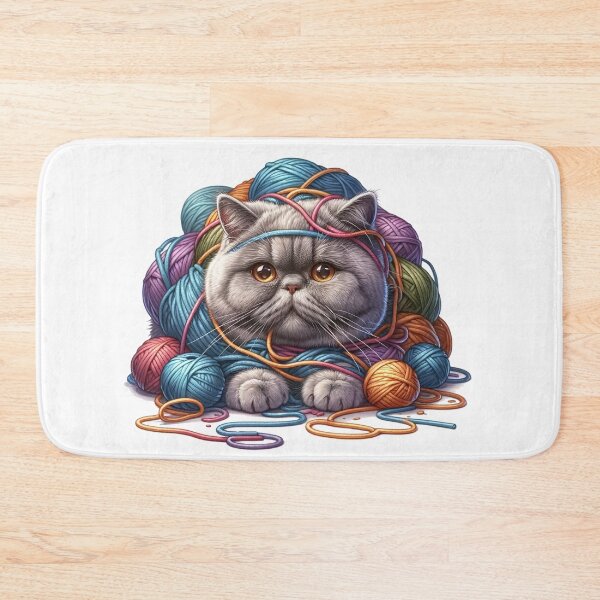Item preview, British Shorthair in Yarn Tangle - Funny Cat designed and sold by vogocom.