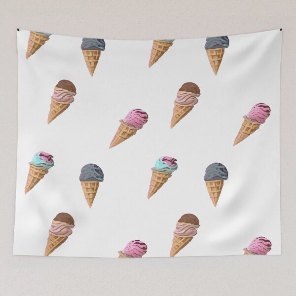 Item preview, Icy delight seamless ice cream cone pattern designed and sold by CrazySweets.