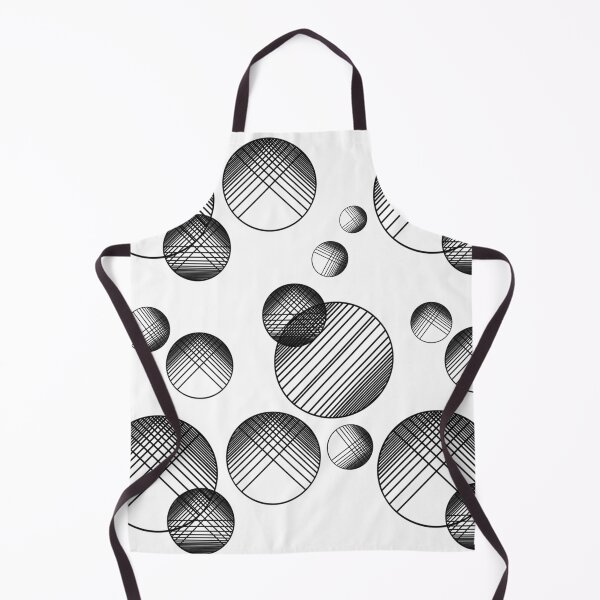 Item preview, Monochrome geometric pattern with circles and lines. Black and white designed and sold by KateQR.