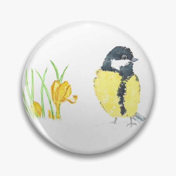 Item preview, Great Tit with crocuses designed and sold by GiselleSellier.