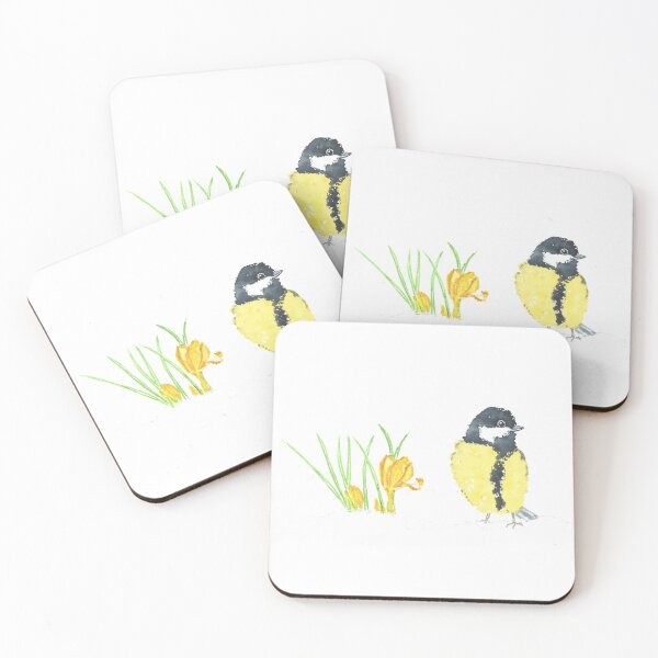 Item preview, Great Tit with crocuses designed and sold by GiselleSellier.