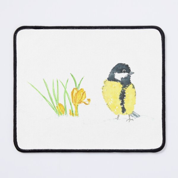 Item preview, Great Tit with crocuses designed and sold by GiselleSellier.