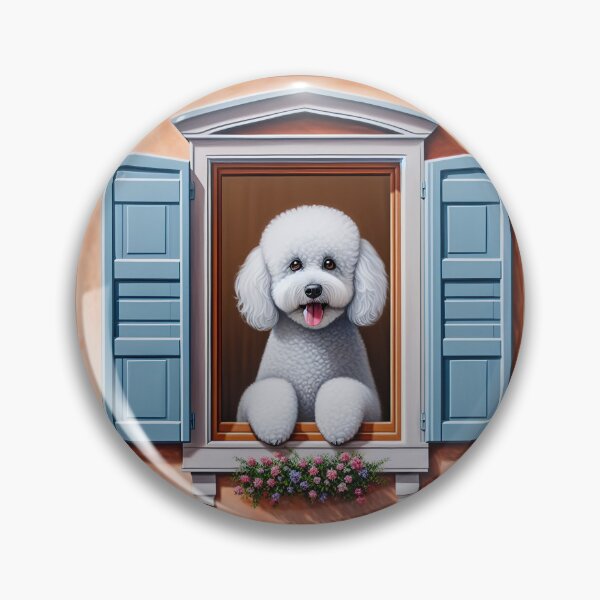 Aperçu de l'œuvre Playful Bichon Frise Cartoon Art créée et vendue par PawspectCreate.