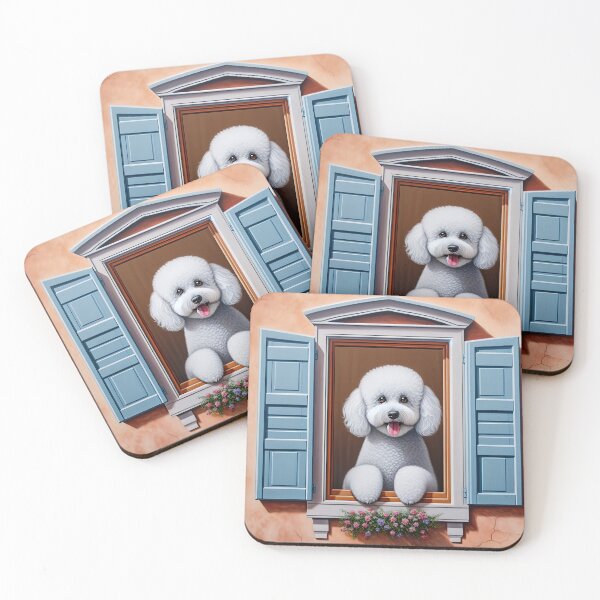 Aperçu de l'œuvre Playful Bichon Frise Cartoon Art créée et vendue par PawspectCreate.