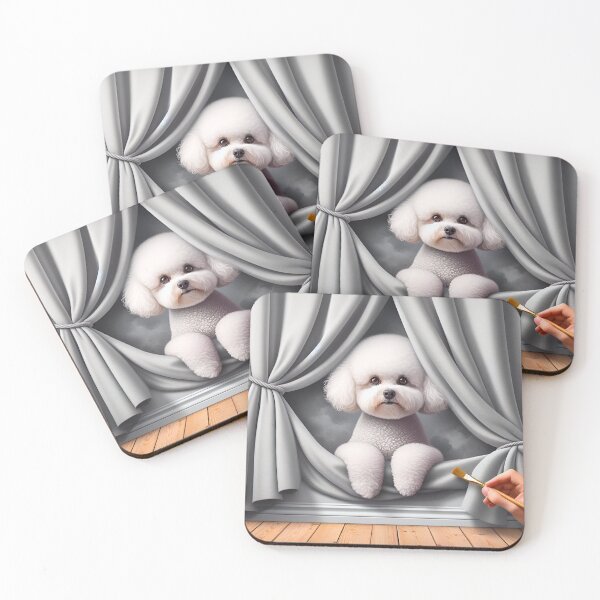 Aperçu de l'œuvre Whimsical Bichon Frise Collection créée et vendue par PawspectCreate.