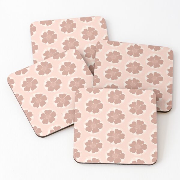 Item preview, Retro pink repeat floral pattern. designed and sold by Meteryards.