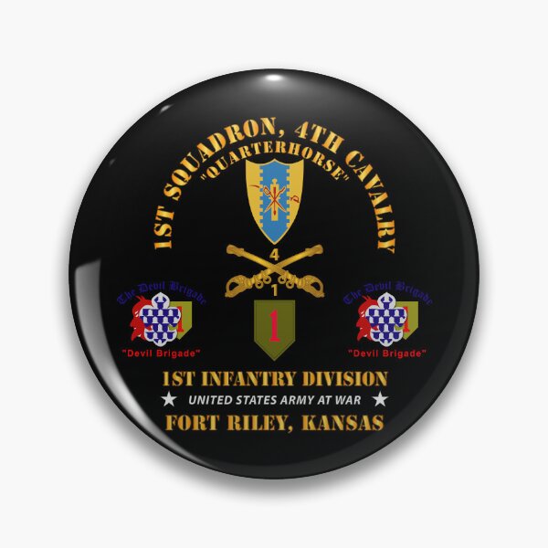 Item preview, Army - 1st Squadron, 4th Cavalry - 1st Inf Div - Devil Bde - Ft Riley, KS X 300 designed and sold by Military Insignia Products.