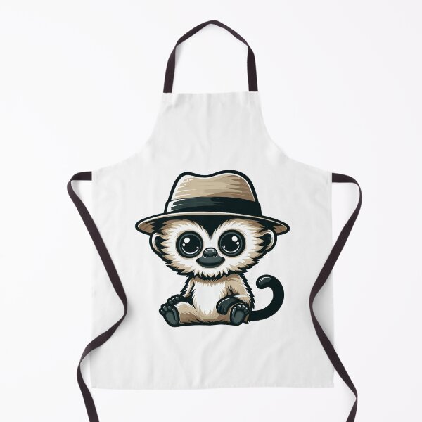 Item preview, Stylish Gibbon with Hat designed and sold by ArtfulWeave.
