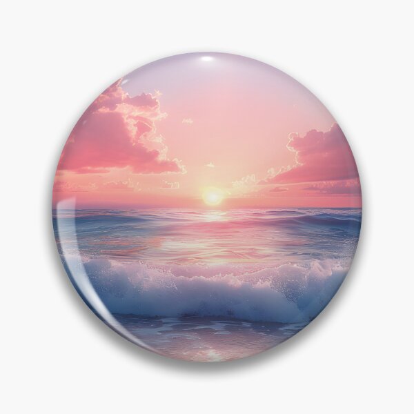 Item preview, Serene Dusk Ocean Waves Caressing the Beach at Sunset designed and sold by Kieran Hector.