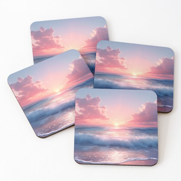 Item preview, Serene Dusk Ocean Waves Caressing the Beach at Sunset designed and sold by Kieran Hector.