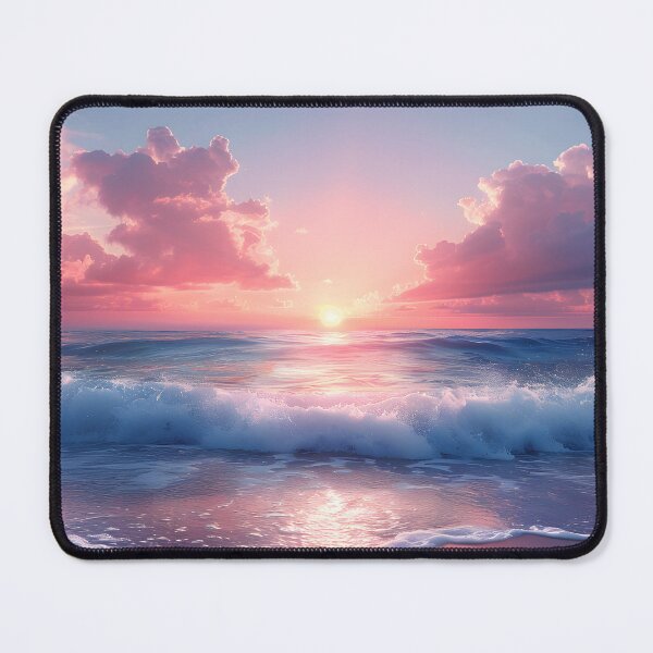 Item preview, Serene Dusk Ocean Waves Caressing the Beach at Sunset designed and sold by Kieran Hector.