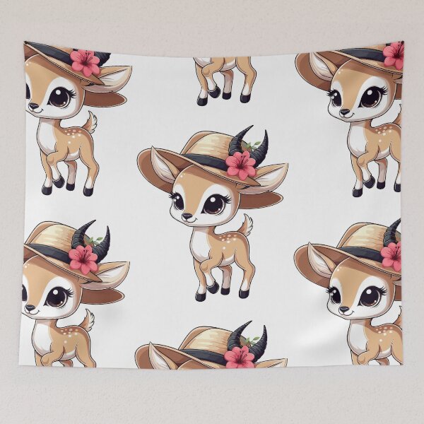 Item preview, Cool Gazelle in Hat designed and sold by ArtfulWeave.