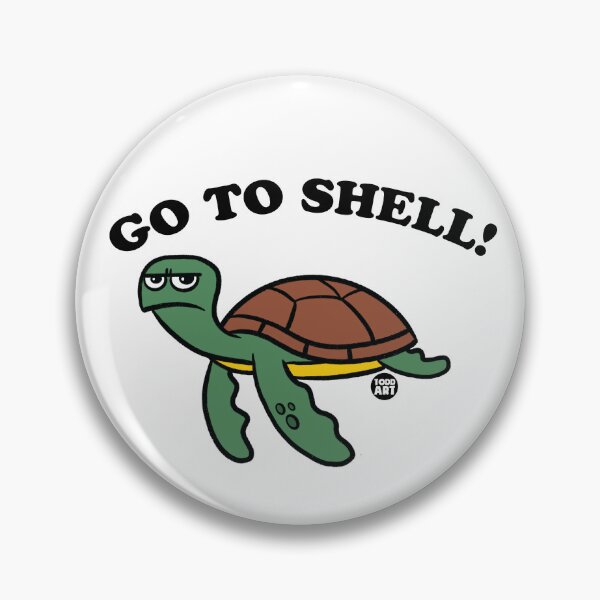 Item preview, GO TO SHELL! Turtle Sticker designed and sold by TODD GOLDMAN.