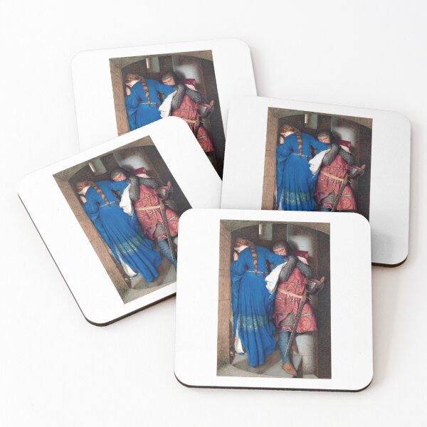 Item preview, Hellelil and Hildebrand, the Meeting on the Turret Stairs by Frederic William Burton designed and sold by TeeARTHY.