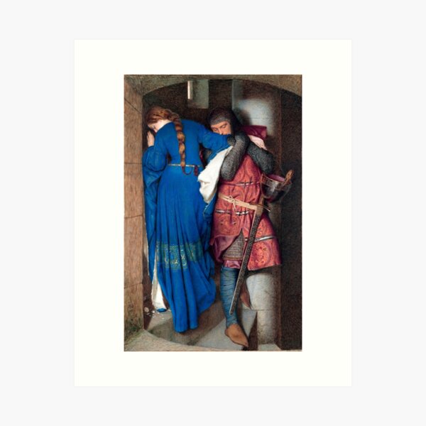 Item preview, Hellelil and Hildebrand, the Meeting on the Turret Stairs by Frederic William Burton designed and sold by TeeARTHY.