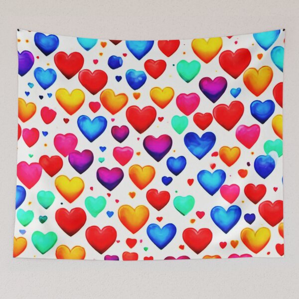 Item preview, Vivid Hearts: Colorful Painting Art designed and sold by Health And Fitness Posts e-Store.