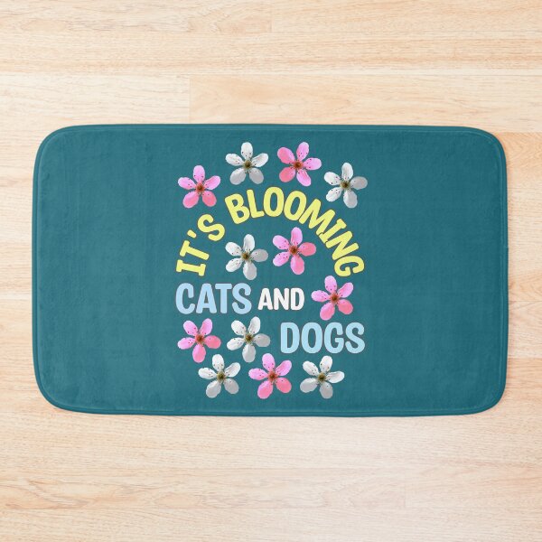 Item preview, It's blooming cats and dogs cute and funny spring greetings designed and sold by mariya-ivanova.