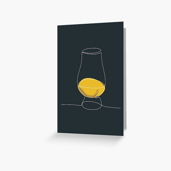 Item preview, Glencairn Glass One Line White Design designed and sold by TheWhiskyBox.