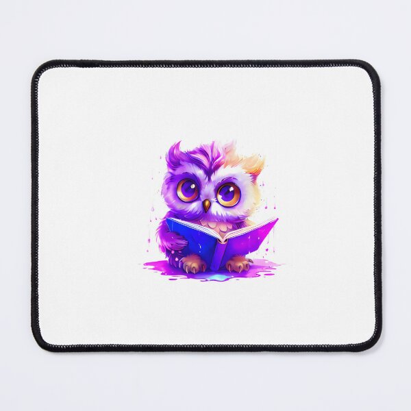 Item preview, Pink & Blue Cute Baby Owl Reading a Book designed and sold by kalyssa44.