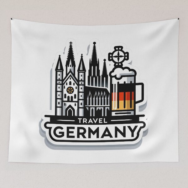 Item preview, Minimalist travel sticker 'Discover Germany designed and sold by pod24.