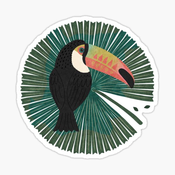 Item preview, Forest Tropicana: Birds and Foliage in Jungle Green designed and sold by rocketandindigo.