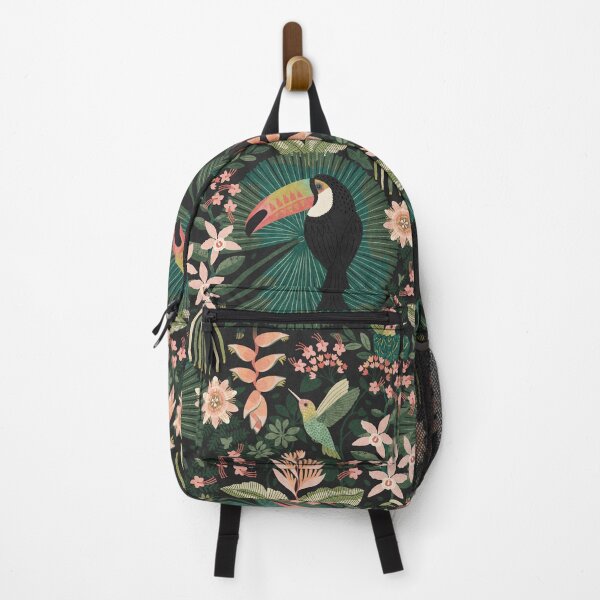 Item preview, Forest Tropicana: Birds and Foliage in Jungle Green designed and sold by rocketandindigo.