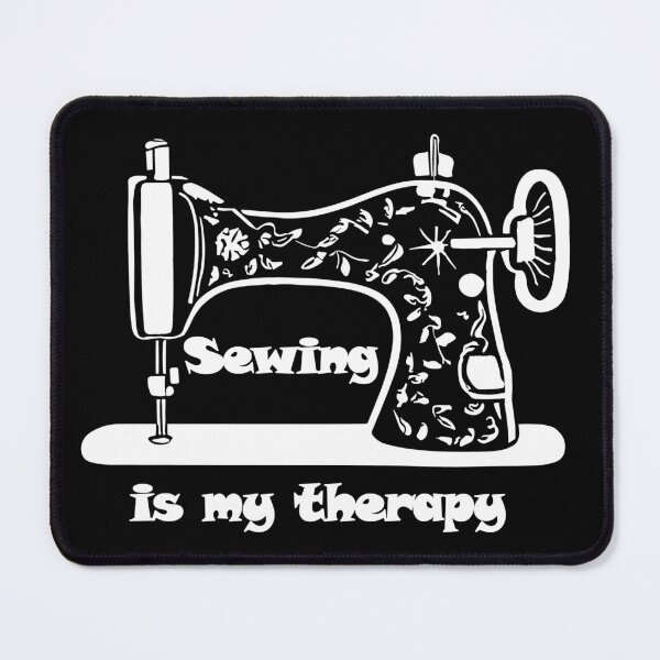Item preview, Sewing is my therapy - white - perfect for crafters designed and sold by EmeraldeaArt.