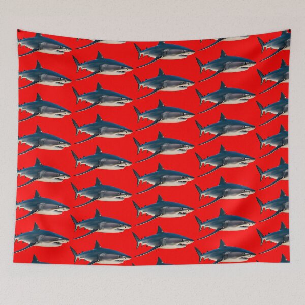 Item preview, SHARK - #FF0000 designed and sold by Marlon Oseguera.
