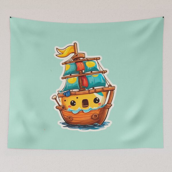 Item preview, A cheerful ship on the high seas. designed and sold by NewtBoo.