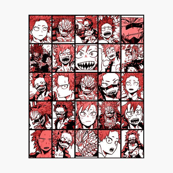 BNHA Kirishima collage - color version Photographic Print