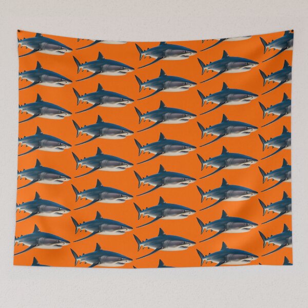Item preview, SHARK - #FF6600 designed and sold by Marlon Oseguera.