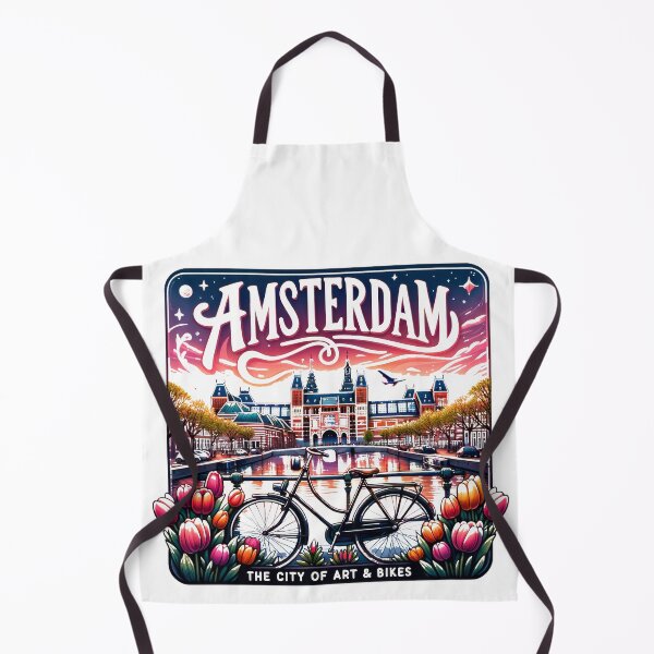 Item preview, Amsterdam Sticker - Minimalist Travel Design for Art & Bike Lovers designed and sold by pod24.