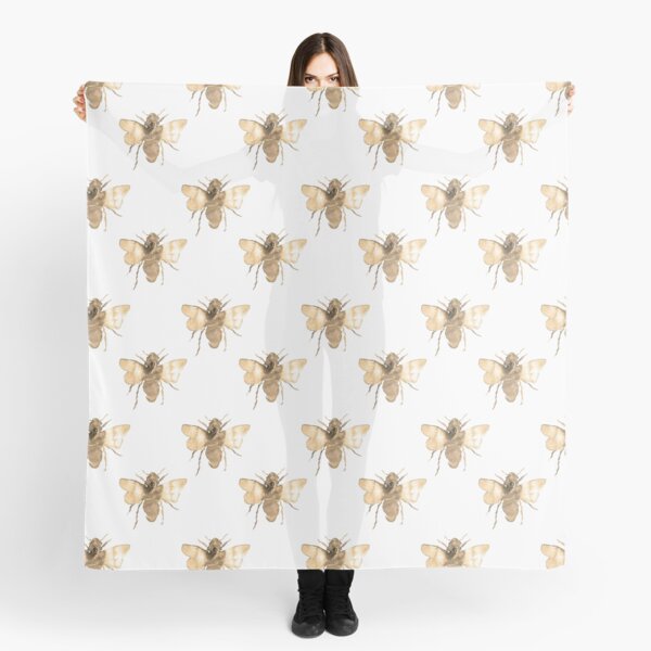 Elodie – Sepia on White Scarf