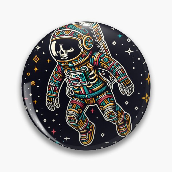 Item preview, "Space Explorer Skull - Tenango Art" designed and sold by zzz888.