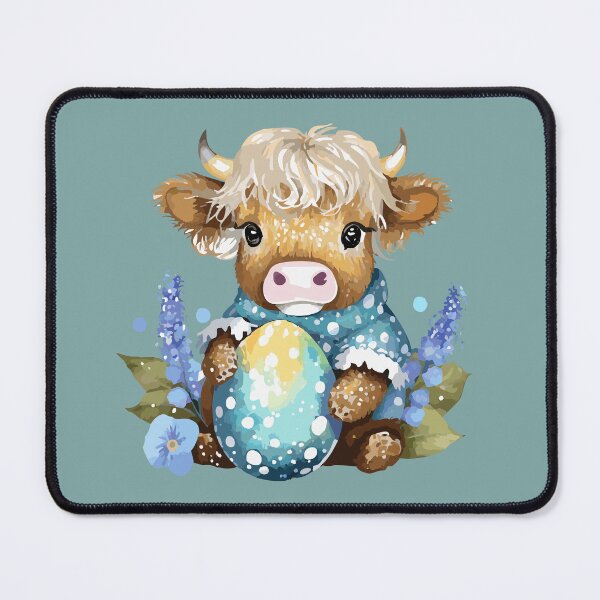 Item preview, cow baby hugging a big easter egg designed and sold by Firas Aljazzar.