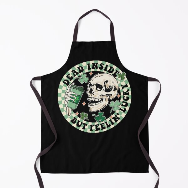 Item preview, Dead Inside But Feelin' Lucky Funny Skeleton Groovy St Patricks Day designed and sold by Artisticlions-A.