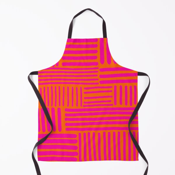 Item preview, Multi Hand Drawn Stripes, Hot Pink on Orange designed and sold by OneThreeSix.