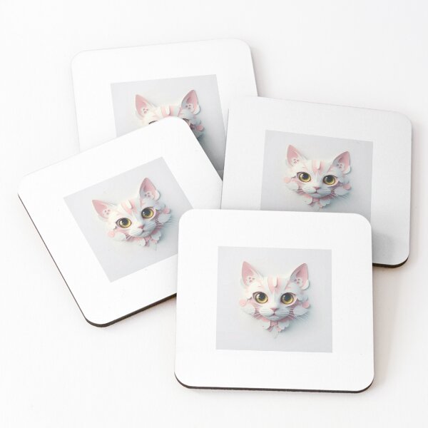 Item preview, Big Eyes Cat , Pink ,Gray eyes designed and sold by tech-rex.