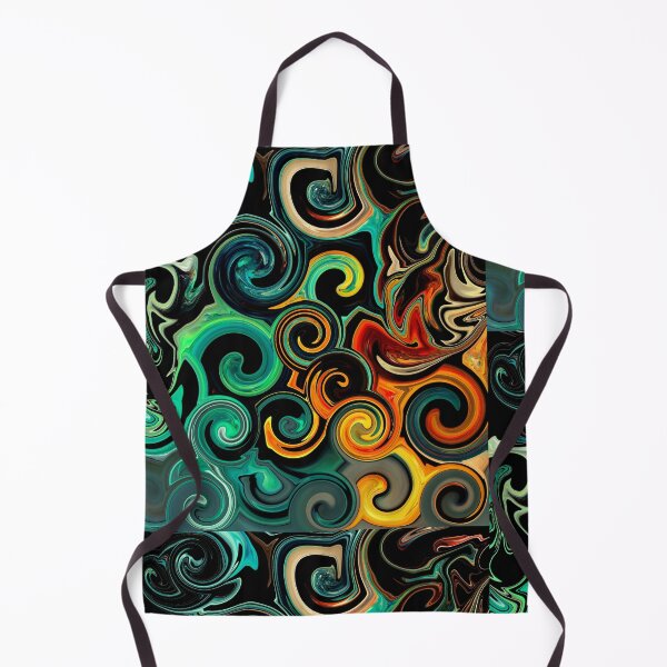 Item preview, Fantasy pattern abstract yellow red black green lines surfaces designed and sold by G-M-Designs.