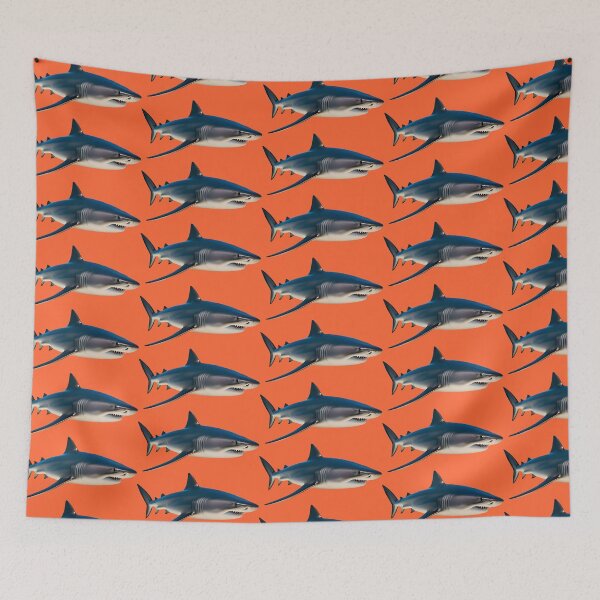 Item preview, SHARK - #FF6633 designed and sold by Marlon Oseguera.