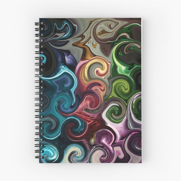 Item preview, Fantasy pattern abstract blue yellow red black green lines surfaces designed and sold by G-M-Designs.