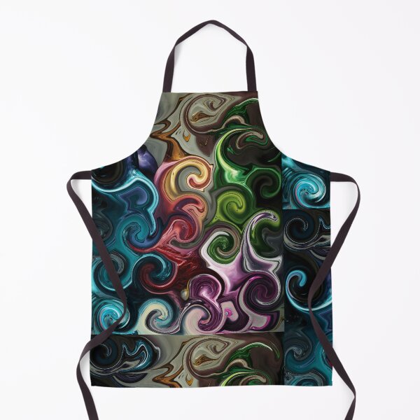 Item preview, Fantasy pattern abstract blue yellow red black green lines surfaces designed and sold by G-M-Designs.