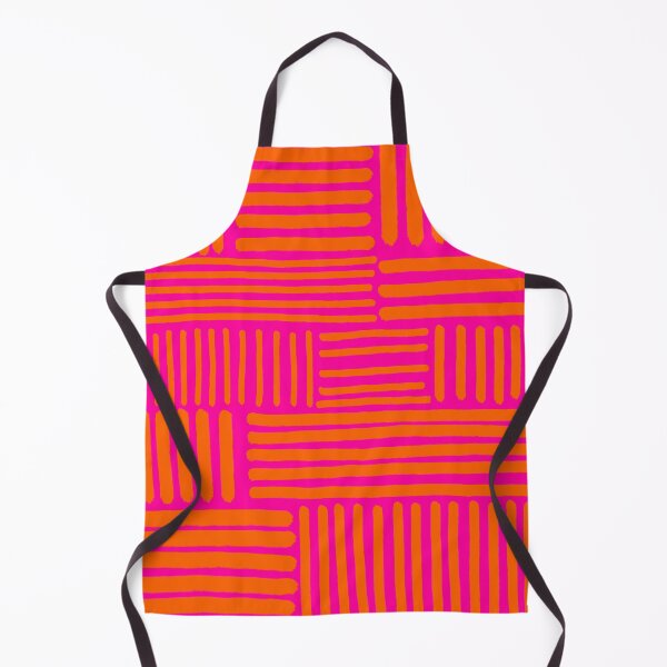Item preview, Multi Hand Drawn Stripes, Orange on Hot Pink designed and sold by OneThreeSix.