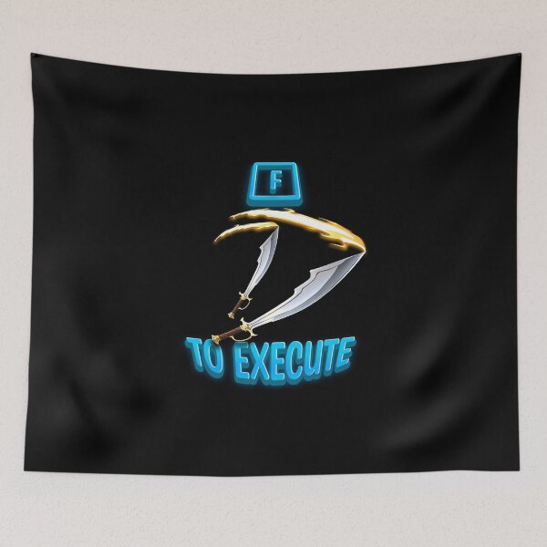 Item preview, "F To Execute" - Hannah Kit Design - Bedwars (Blue) designed and sold by TyxShop.