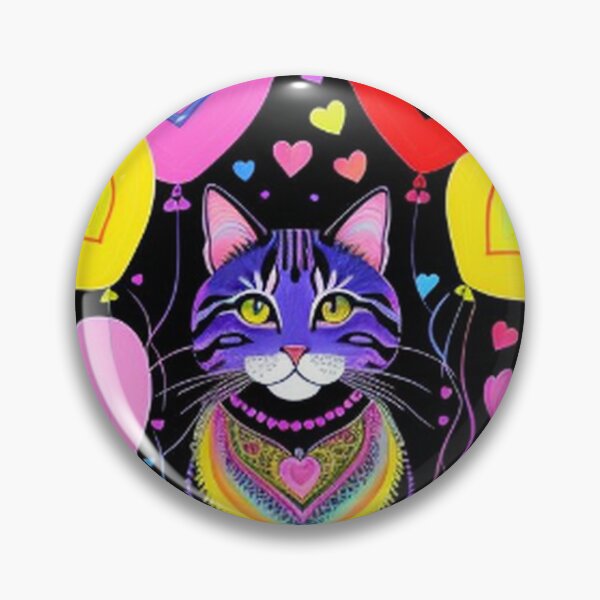 Item preview, Purple Cat Hearts Balloons and Flowers designed and sold by TheDarkWardrobe.